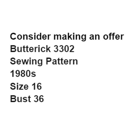 Vtg Butterick 3302 Pants Skirt Pattern16 Miss Long Modest Classy Minimalist - Picture 3 of 6